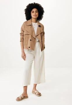 Mexx Short Trenchcoat Dames - Donker Zand - Maat S -ONLY Winkel 830x1200 34
