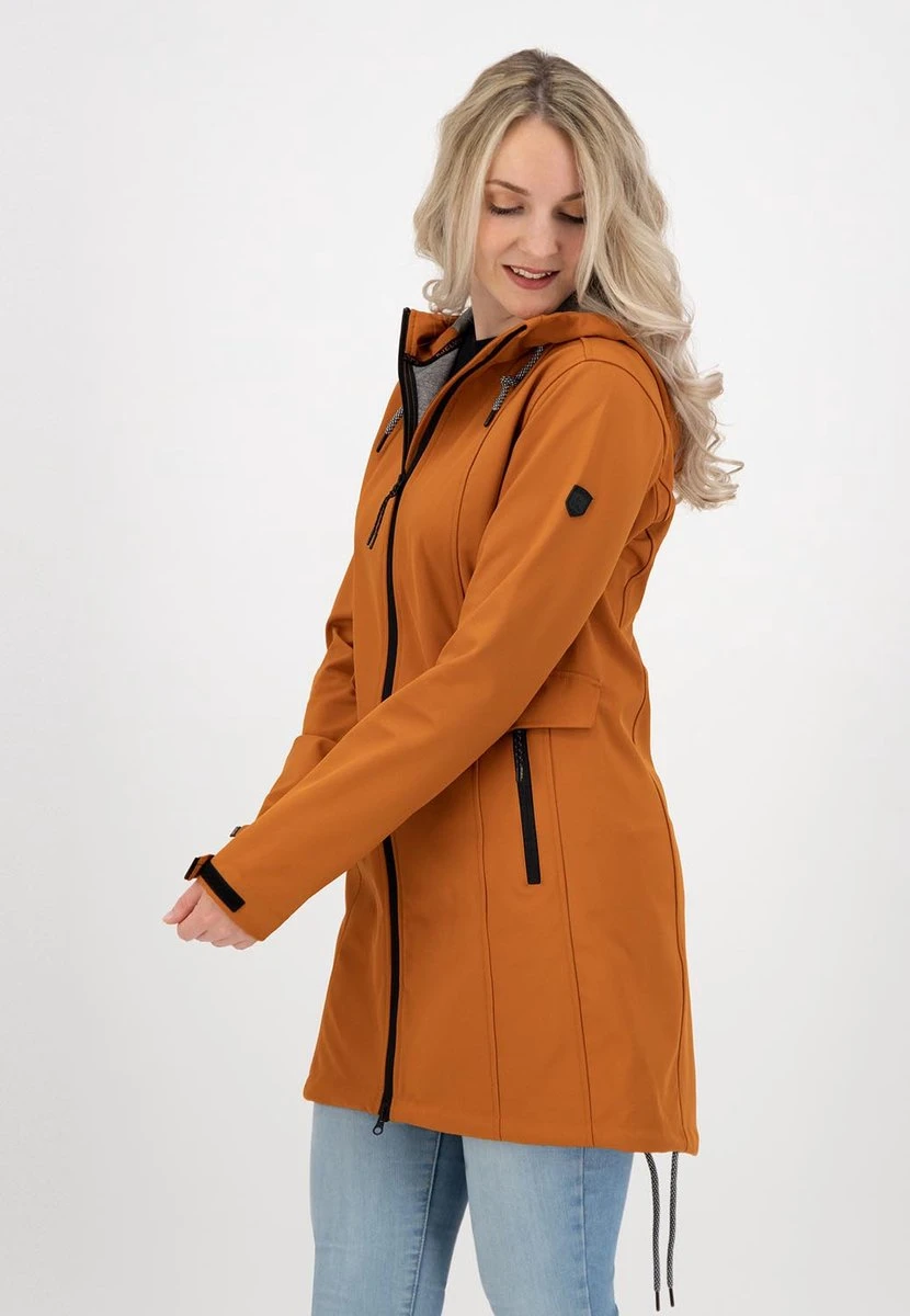 Kjelvik Britt Oranje Softshell Parka Jas 46 5 Kjelvik Britt Oranje Softshell Parka Jas 46 - Afbeelding 3