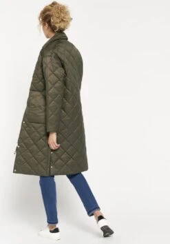 LOLALIZA Lange Gewatteerde Jas Met Ruit - Khaki - Maat M 10 LOLALIZA Lange Gewatteerde Jas Met Ruit - Khaki - Maat M -ONLY Winkel 837x1200 21