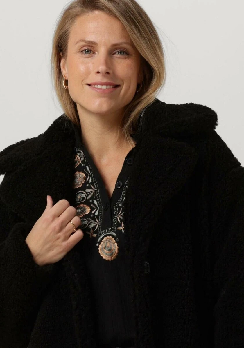 Notre-V Teddy Coat Long Jassen Dames - Winterjas - Zwart - Maat M 5 Notre-V Teddy Coat Long Jassen Dames - Winterjas - Zwart - Maat M - Afbeelding 3