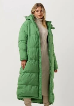 Notre-V Puffer Long Jassen Dames - Winterjas - Groen - Maat L