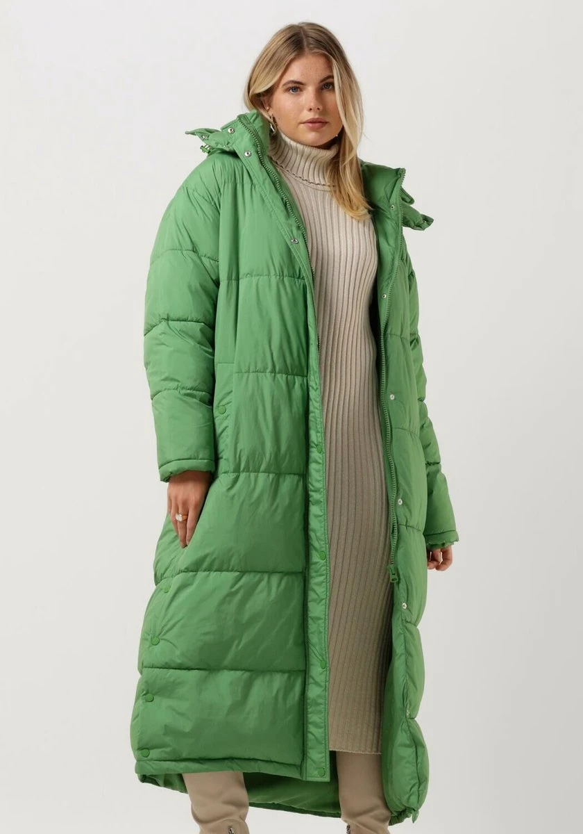 Notre-V Puffer Long Jassen Dames - Winterjas - Groen - Maat L 3 Notre-V Puffer Long Jassen Dames - Winterjas - Groen - Maat L