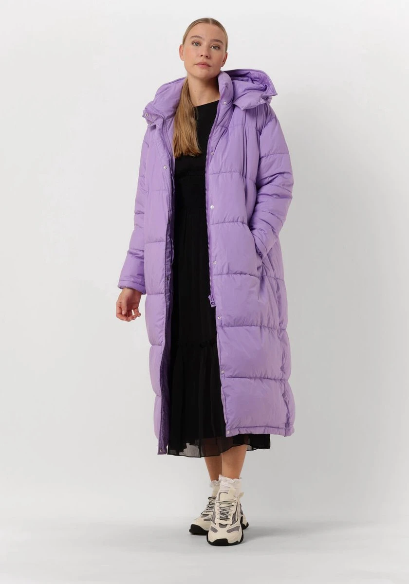 Notre-V Puffer Long Jassen Dames - Winterjas - Lila - Maat L 3 Notre-V Puffer Long Jassen Dames - Winterjas - Lila - Maat L