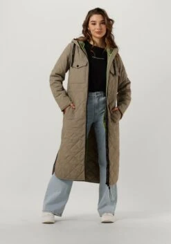 Beaumont Long Padded Parka Jassen Dames - Zomerjas - Taupe - Maat 40