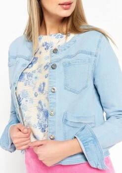 LOLALIZA Kraagloze Jeansjas - Licht Blauw - Maat 38 -ONLY Winkel 846x1200 12