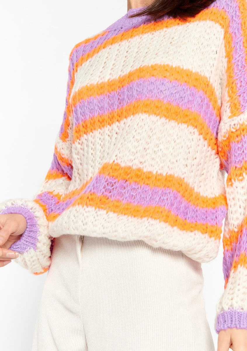 LOLALIZA Trui Met Colourblock - Lila - Maat S 5 LOLALIZA Trui Met Colourblock - Lila - Maat S - Afbeelding 3