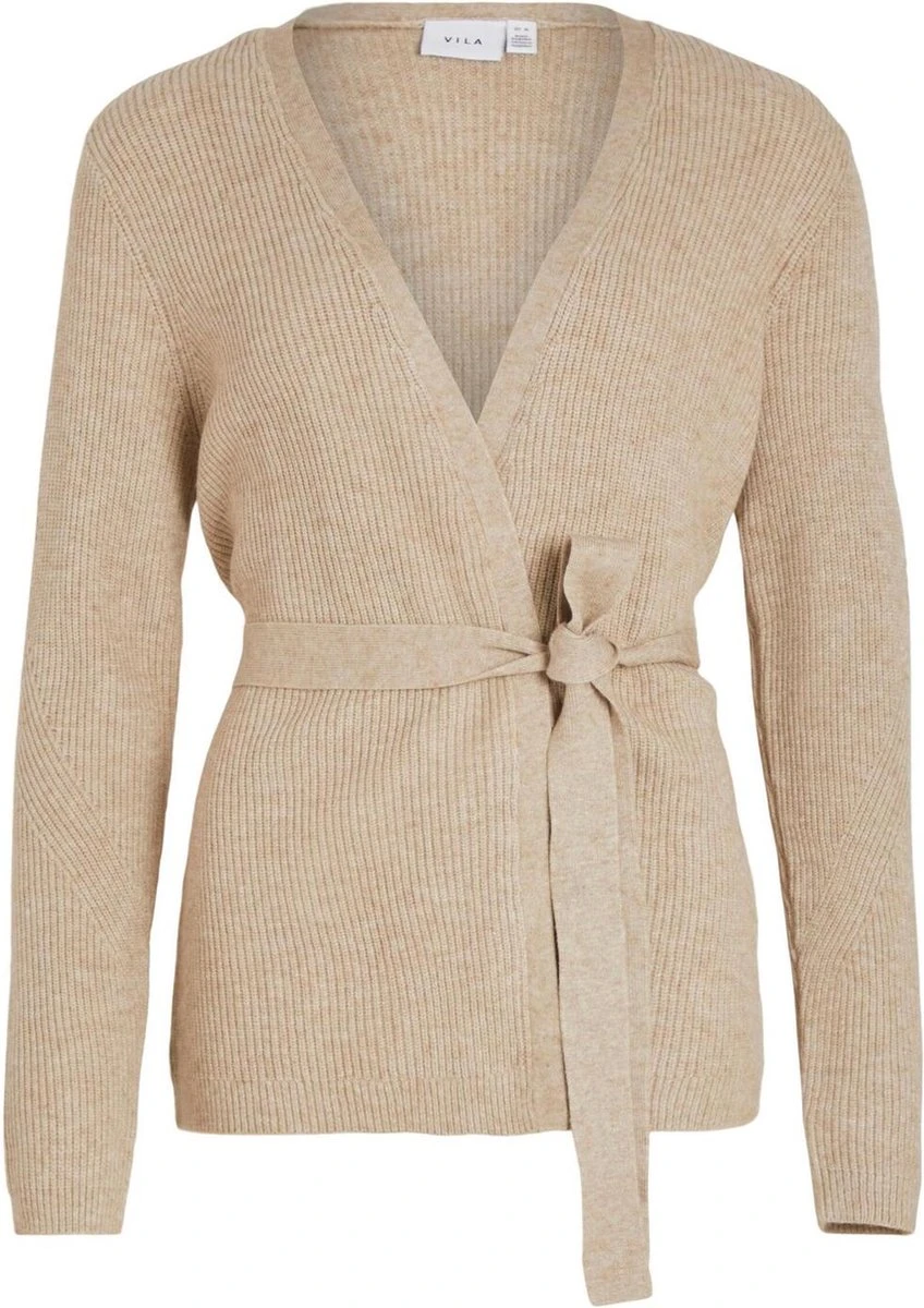 Vila Vest Viril L/s Belt Knit Cardigan 14075866 Natural Melange Dames Maat - M 8 Vila Vest Viril L/s Belt Knit Cardigan 14075866 Natural Melange Dames Maat - M - Afbeelding 6