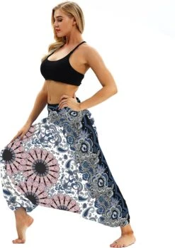 Sankalpa® Harembroeken Dames - Relax Broek - Yogabroek - Festival Kleding - Harembroek Vrouwen - Roze -ONLY Winkel 849x1200 6