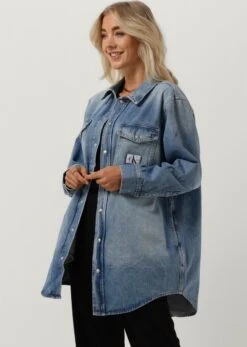Calvin Klein Utility Shirt Jacket Jassen Dames - Zomerjas - Blauw - Maat L -ONLY Winkel 853x1200 7