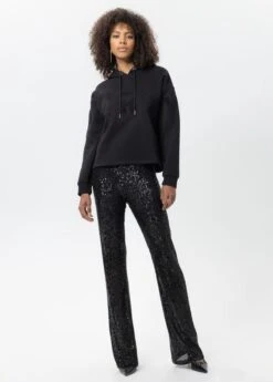 Zwarte Glitter Pailletten Broek Antona - Herrlicher - Maat M -ONLY Winkel 860x1200 25