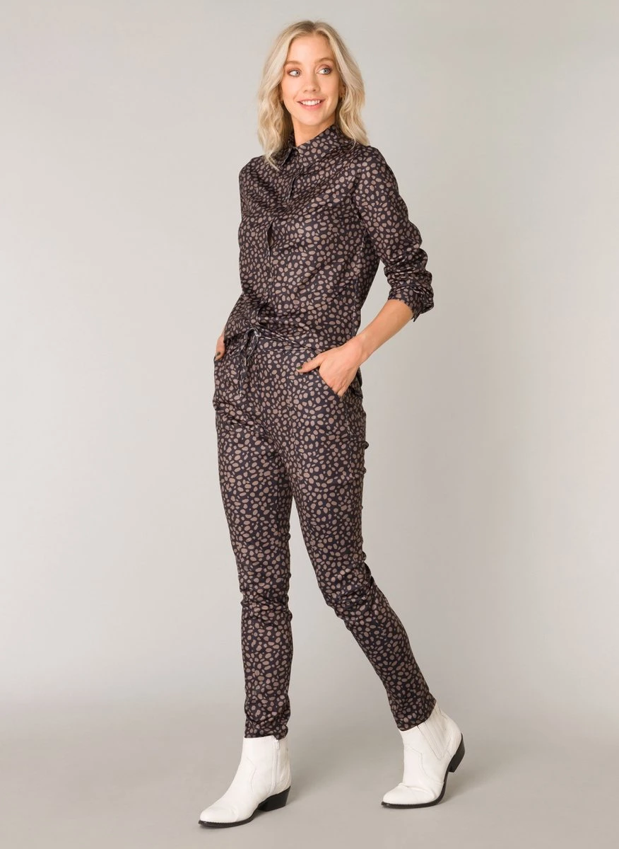 ES&SY Paco Broek - Black/Camel - Maat 40 3 ES&SY Paco Broek - Black/Camel - Maat 40