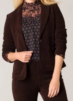 YEST Claudia Blazer - Coffee Brown - Maat 38