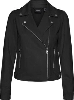 Vero Moda VMJOSE SHORT FAUX SUEDE JACKET BOOS Dames Biker Jacket Black - Maat XL