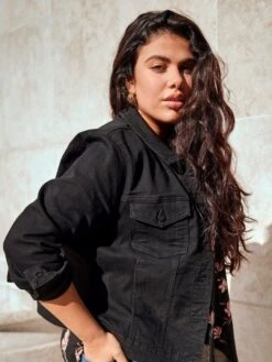 ONLY CARMAKOMA CARWESPA LS JACKET BLACK DNM Dames Jas - Maat 44 -ONLY Winkel 900x1200 137