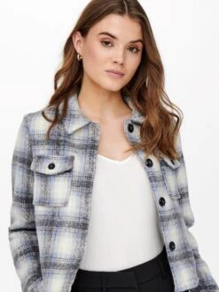 Only Jas Onllou Short Check Jacket Otw Noos 15208838 Pumice Stone/allure Dames Maat - S -ONLY Winkel 900x1200 156