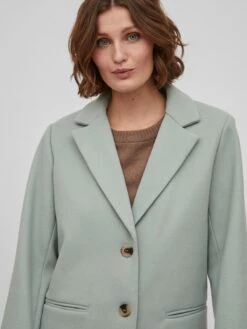 Vila VIPOKO L/S COAT Dames Jas Green Milieu - Maat 42 -ONLY Winkel 900x1200 185