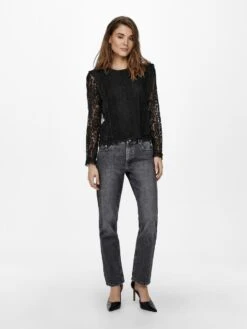 ONLY ONLKARO L/S LACE TOP WVN Dames T-shirts - Maat XL -ONLY Winkel 900x1200 291