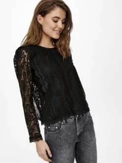 ONLY ONLKARO L/S LACE TOP WVN Dames T-shirts - Maat XL -ONLY Winkel 900x1200 293