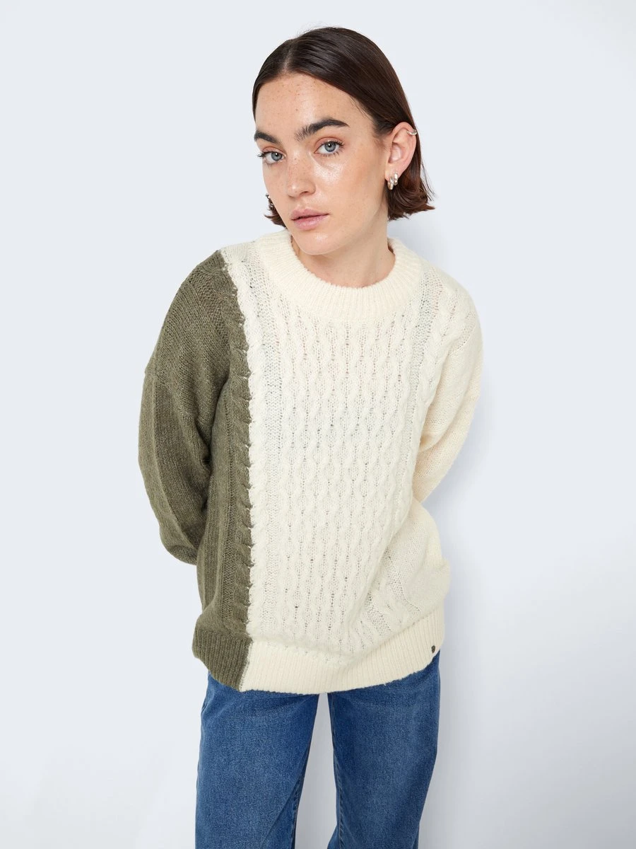 NOISY MAY NMDIEGO L/S O-NECK KNIT Dames Trui - Maat M 4 NOISY MAY NMDIEGO L/S O-NECK KNIT Dames Trui - Maat M - Afbeelding 2