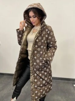 Merkloos GOUDEN Premium Omkeerbare Gewatteerde Jas. -ONLY Winkel 900x1200 442