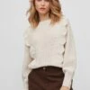 VILA VINORILA NEW L/S FLOUNCE KNIT TOP Dames Trui - Maat L -ONLY Winkel 905x1200 13