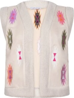 Ambika - Gilet - Teddy - Off White - Maat S/M