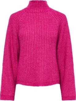 PIECES PCNELL LS HIGH NECK KNIT QX Dames Trui - Maat S-42/44