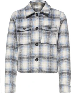 Only Jas Onllou Short Check Jacket Otw Noos 15208838 Pumice Stone/allure Dames Maat - S -ONLY Winkel 917x1200 6