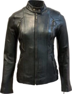 Merkloos Leren Dames Jas Kort Met Recht Rits Zwart-napoli - 42 -ONLY Winkel 918x1200 6