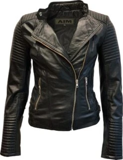 Merkloos Zwarte Leren Bikerjack Dames - Barcelona- 100% Echt Leer - Zwart - M 7 Merkloos Zwarte Leren Bikerjack Dames - Barcelona- 100% Echt Leer - Zwart - M -ONLY Winkel 919x1200 8