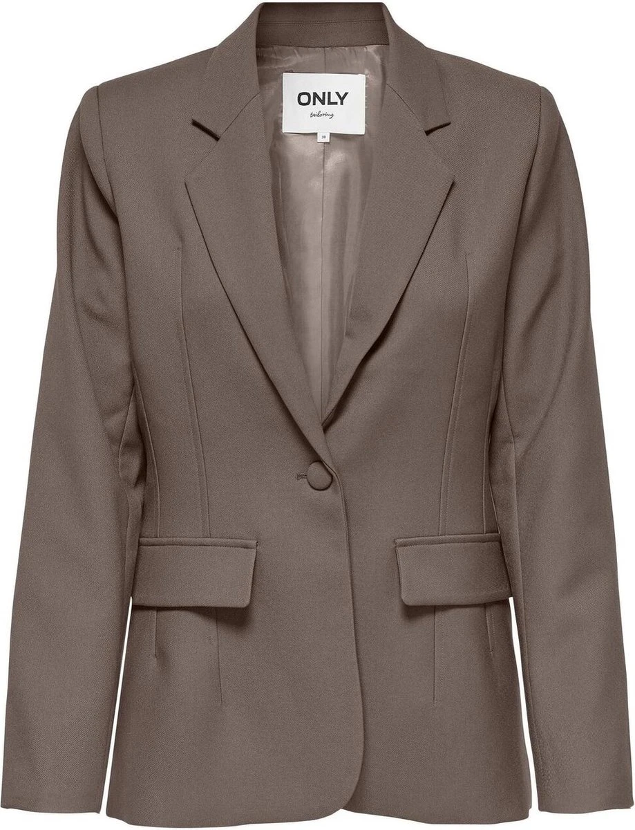 Only Blazer Onlvanessa L/s Fitted Blazer Cc Tlr 15264111 Falcon Dames Maat - 38 3 Only Blazer Onlvanessa L/s Fitted Blazer Cc Tlr 15264111 Falcon Dames Maat - 38