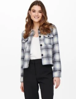 Only Jas Onllou Short Check Jacket Otw Noos 15208838 Pumice Stone/allure Dames Maat - S -ONLY Winkel 921x1200 7