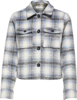 Only Jas Onllou Short Check Jacket Otw Noos 15208838 Pumice Stone/allure Dames Maat - S -ONLY Winkel 922x1200 8
