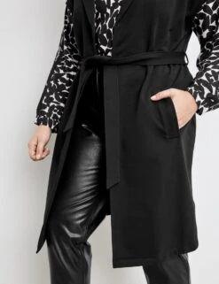 SAMOON Dames Lange Bodywarmer Met Bindband Black-50 -ONLY Winkel 923x1200 45