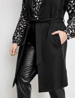 SAMOON Dames Lange Bodywarmer Met Bindband Black-50 -ONLY Winkel 923x1200 46