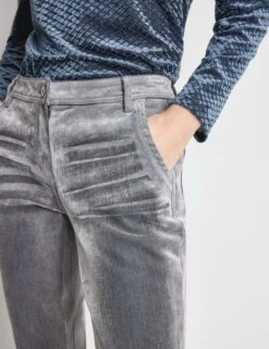 TAIFUN Dames Boyfriend Jeans Met Fluweelachtige Flockprint Silver Quartz-40 -ONLY Winkel 923x1200 55