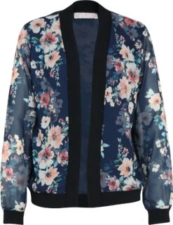 Cassis Korte, Open Bomberjack In Voile Met Bloemenmotief 23 Cassis Korte, Open Bomberjack In Voile Met Bloemenmotief -ONLY Winkel 924x1200 3