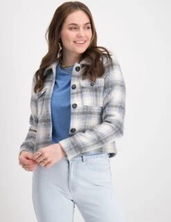 Only Jas Onllou Short Check Jacket Otw Noos 15208838 Pumice Stone/allure Dames Maat - S -ONLY Winkel 927x1200 25
