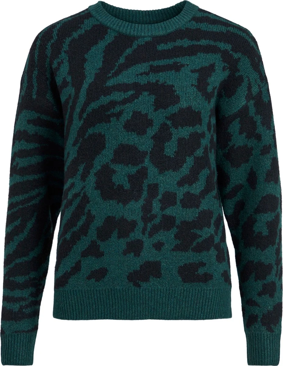 VILA VIALIRA O-NECK L/S JACQUARD KNIT TOP/SU Dames Trui - Maat M 3 VILA VIALIRA O-NECK L/S JACQUARD KNIT TOP/SU Dames Trui - Maat M