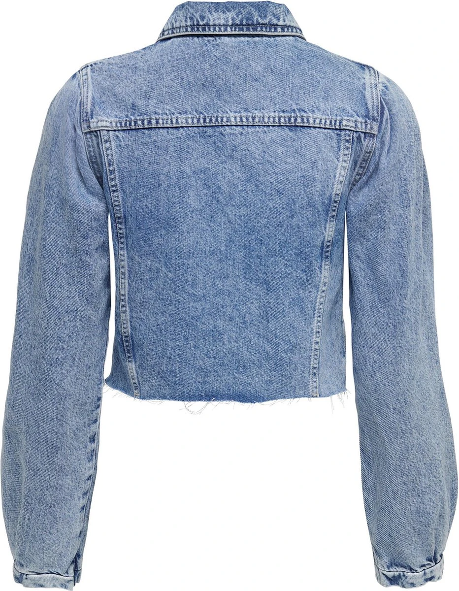 Only Jas Onlcajsa Cropped Raw Jck Dnm Azg117 15284444 Light Medium Blue Denim Dames Maat - XL 4 Only Jas Onlcajsa Cropped Raw Jck Dnm Azg117 15284444 Light Medium Blue Denim Dames Maat - XL - Afbeelding 2