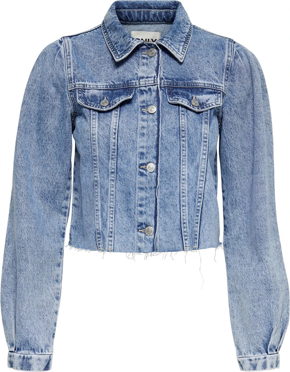 Only Jas Onlcajsa Cropped Raw Jck Dnm Azg117 15284444 Light Medium Blue Denim Dames Maat - XL 3 Only Jas Onlcajsa Cropped Raw Jck Dnm Azg117 15284444 Light Medium Blue Denim Dames Maat - XL