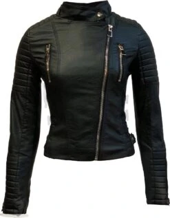 Merkloos Zwarte Bikerjack Voor Dames - Kunstleer-only - 42 -ONLY Winkel 936x1200 7