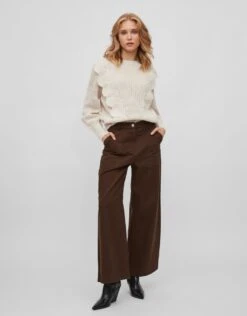 VILA VINORILA NEW L/S FLOUNCE KNIT TOP Dames Trui - Maat L -ONLY Winkel 937x1200 1