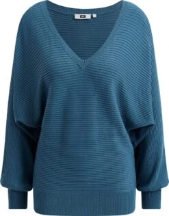 WE Fashion Dames Fijngebreide Trui Met Ribstructuur