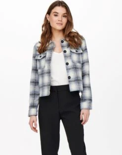 Only Jas Onllou Short Check Jacket Otw Noos 15208838 Pumice Stone/allure Dames Maat - S -ONLY Winkel 941x1200 2