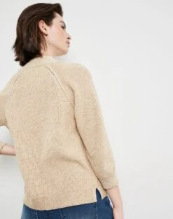 TAIFUN Dames Vest Light Creme Gemustert-48 -ONLY Winkel 946x1200 3