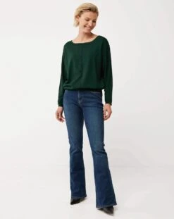 Mexx Batsleeve Basic Knit Trui Dames - Donker Groen - Maat M -ONLY Winkel 954x1200 1