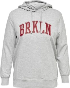 ONLY CARMAKOMA CARLINO LS HOODIE PRINT JRS Dames Trui - Maat M/48