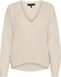 VERO MODA CURVE VMLEANNA LS V-NECK BLOUSE GA BOO CURVE Dames Trui - Maat L/50