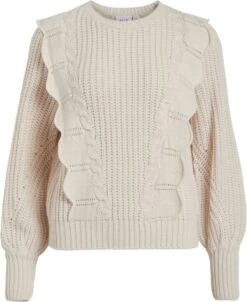 VILA VINORILA NEW L/S FLOUNCE KNIT TOP Dames Trui - Maat L -ONLY Winkel 981x1200 1